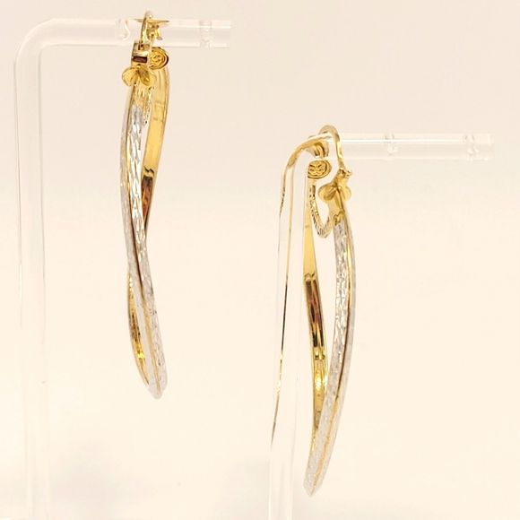 Simone I. Smith Two tone Silver & Gold Earings New
